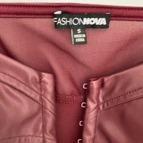 NWOT | Fashion Nova | Hooked On Her Corset Bodysuit | Small | Wine - Picture 9 of 13